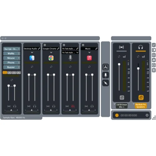 Ginger Audio Caster Unlimited Yearly interface