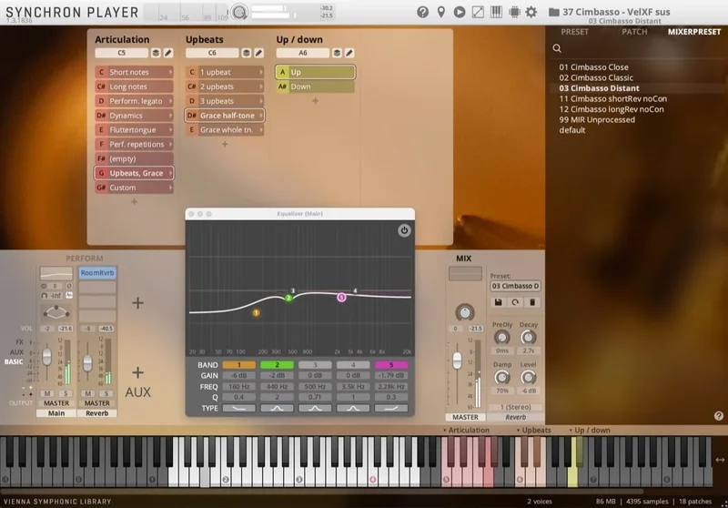 VSL Studio Special Brass: Cimbasso interface