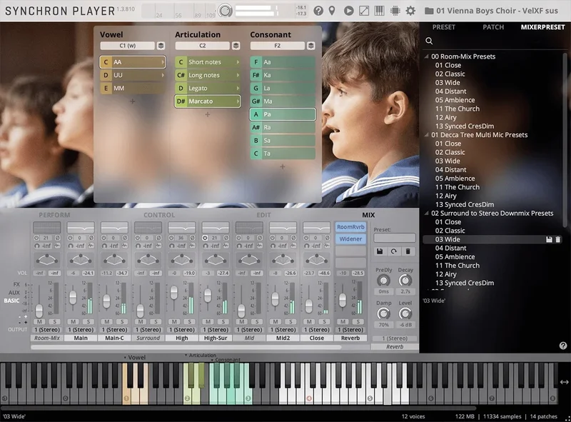VSL Synchron Vienna Boys Choir interface