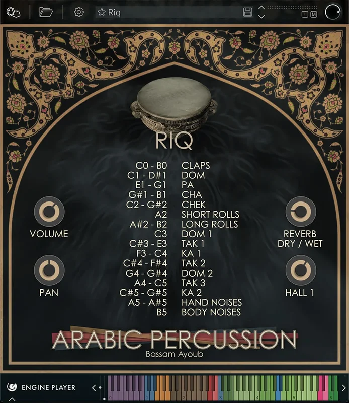 Engine Audio Arabic Percussion: Riq interface