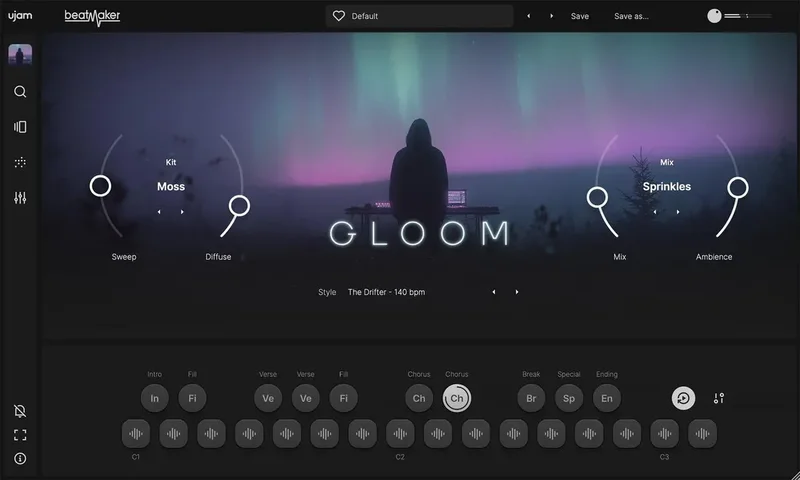UJAM Beatmaker Gloom interface