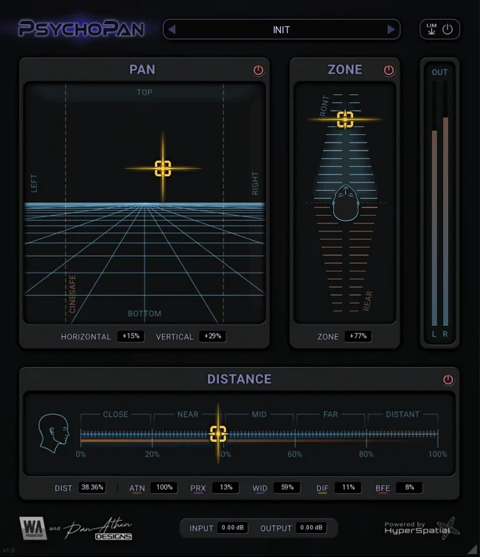W.A. Production PsychoPan interface