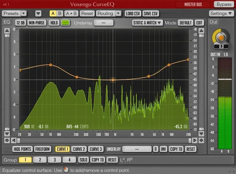 Voxengo CurveEQ interface