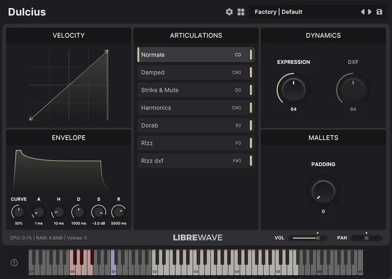 Libre Wave Dulcius interface