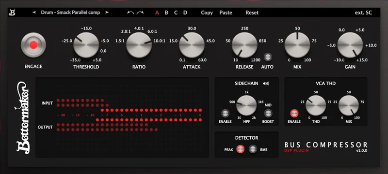 Bettermaker Bus Compressor interface