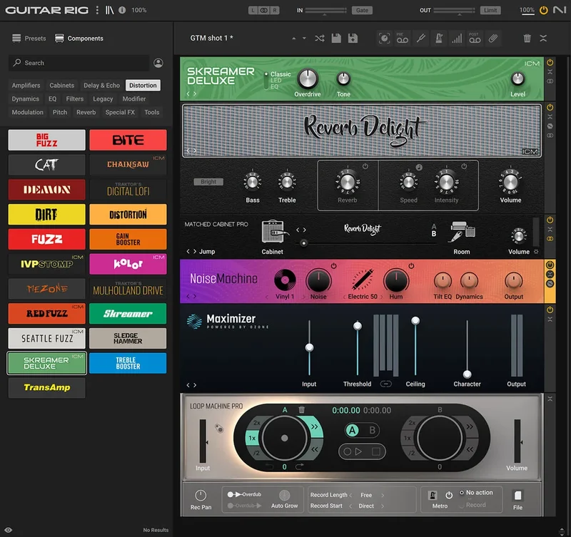 Native Instruments Guitar Rig 7 Pro - Update from Previous Version interface