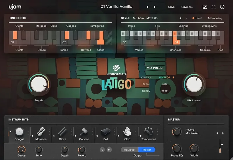 UJAM Groovemate LATIGO Loyalty interface