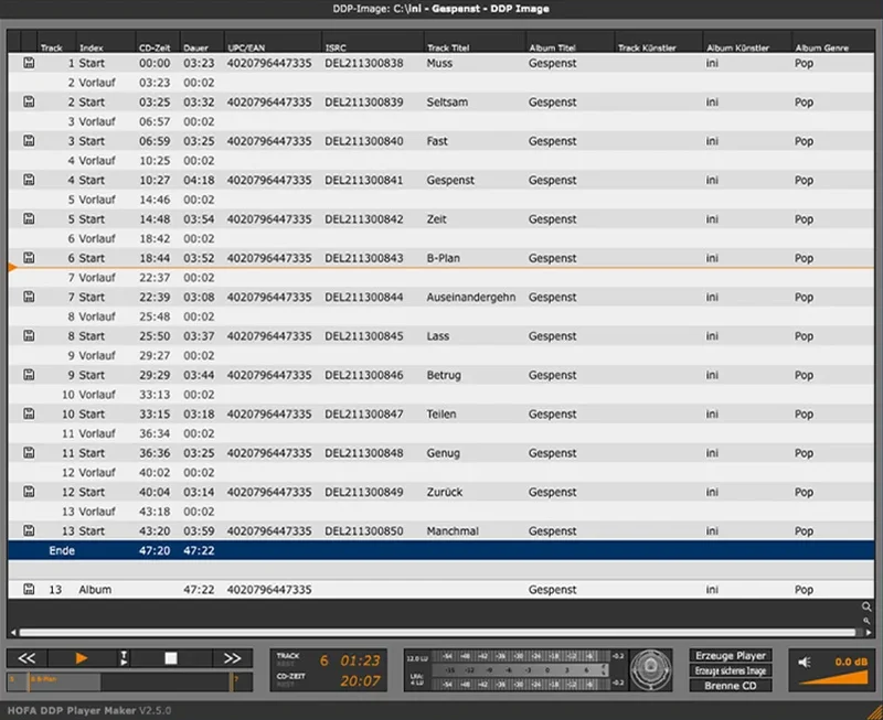 Hofa DDP Player Maker V2 interface