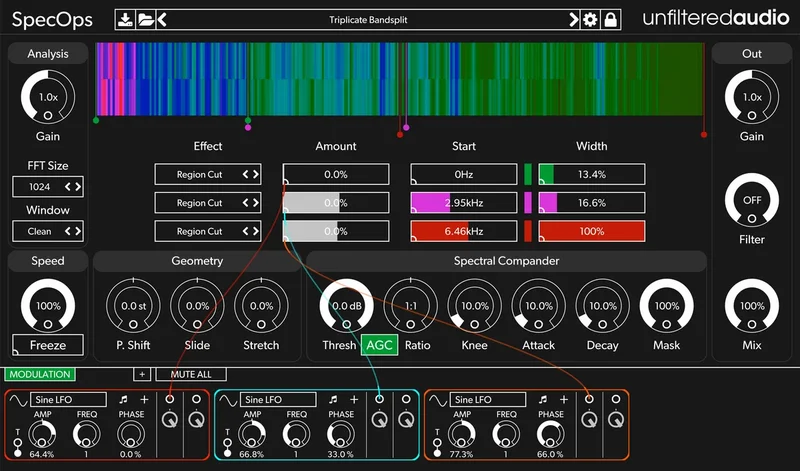 Unfiltered Audio SpecOps interface