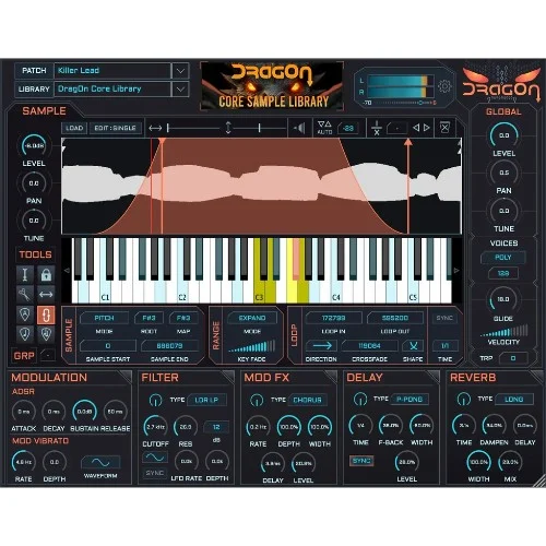DragOn Sampler interface