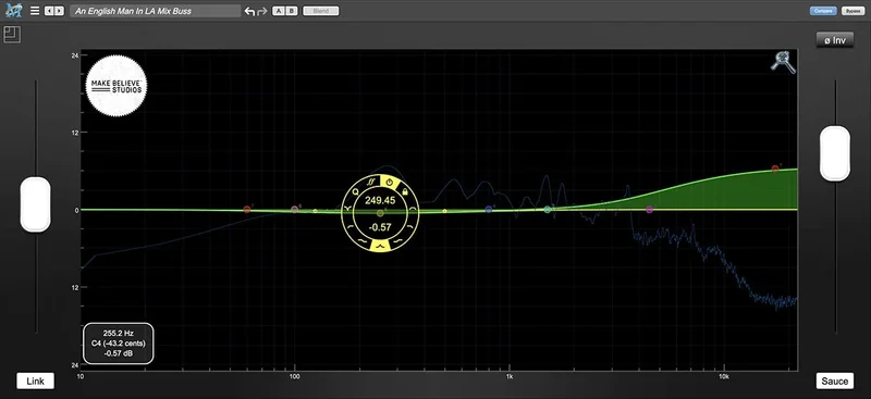 Metric Halo x Make Believe Studios MBEQ interface