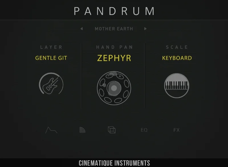 Cinematique Instruments Pandrum interface