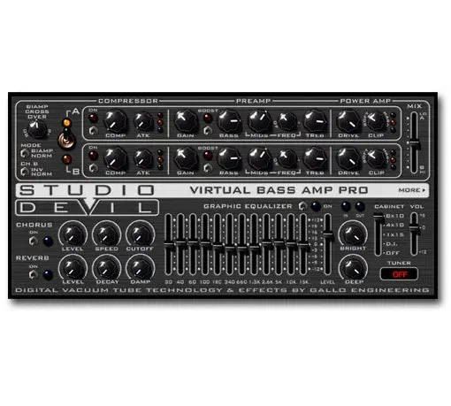 Studio Devil Virtual Bass Amp Pro interface