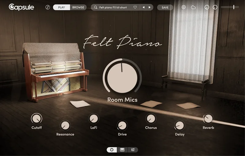 Capsule Felt Piano interface