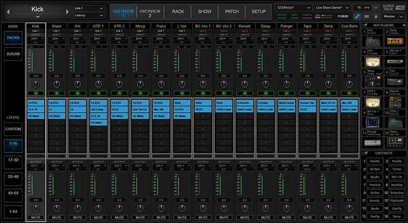 Waves SuperRack interface