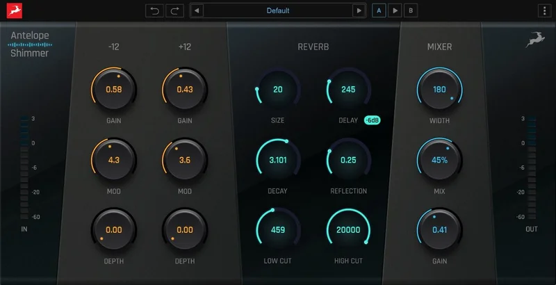 Antelope Audio Shimmer interface
