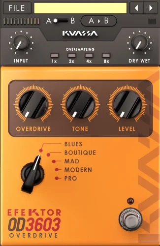 Kuassa EFEKTOR OD3603 Overdrive interface