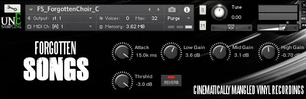 Loot Audio Forgotten Songs interface