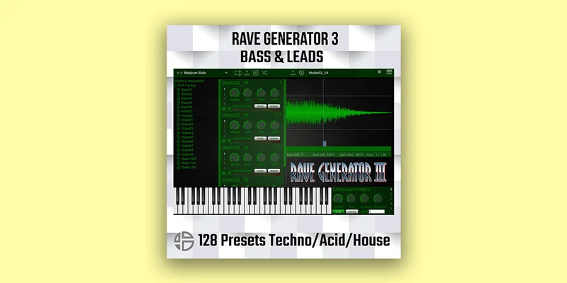 Audio Blast Rave Generator 3 Techno and House Presets interface