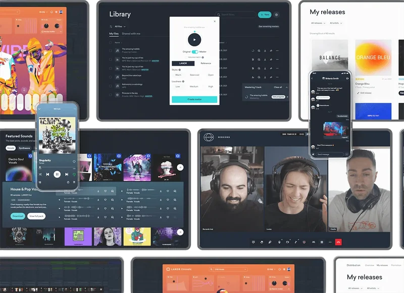 LANDR Studio Pro 1-Year Subscription interface