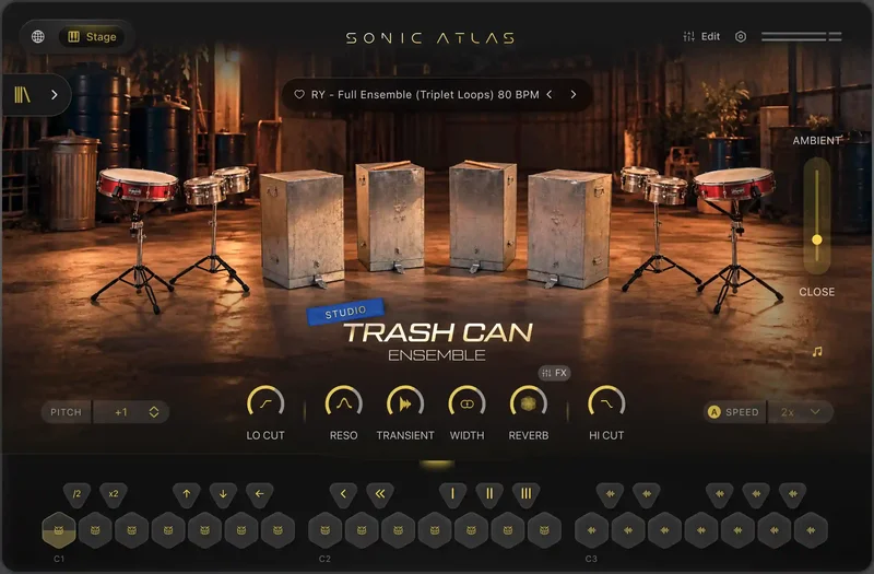 Pitch Innovations Sonic Atlas Expansion: Trash Can Ensemble Kit interface