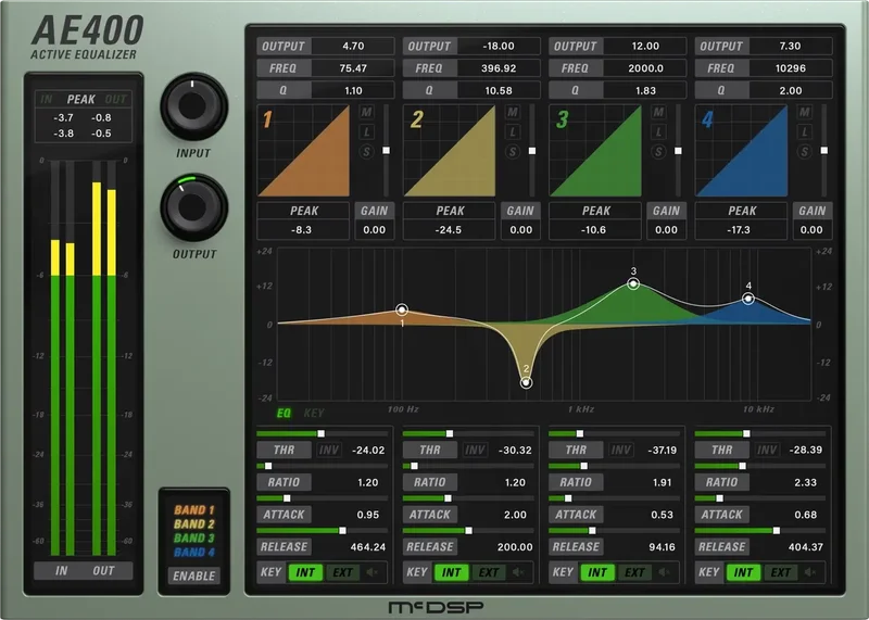 McDSP AE400 Active EQ HD v7 interface