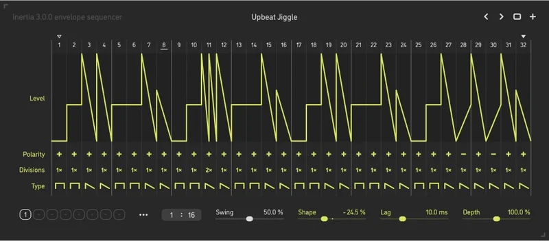 Sinevibes Inertia v3 interface