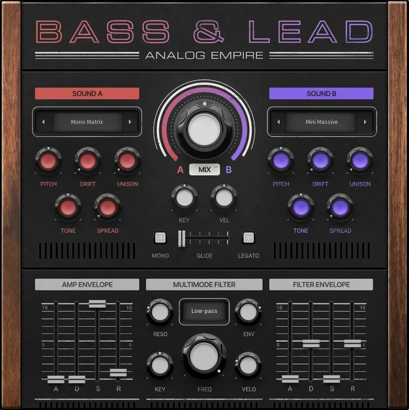 MeldaProduction Analog Empire: Bass & Lead interface