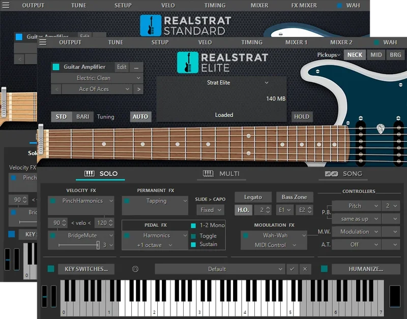 MusicLab RealStrat 6 interface