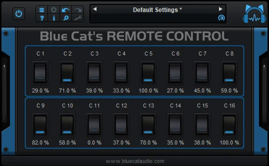 Blue Cat Audio Remote Control interface