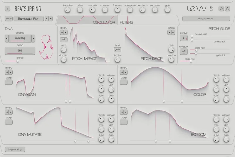 Beatsurfing LØW interface