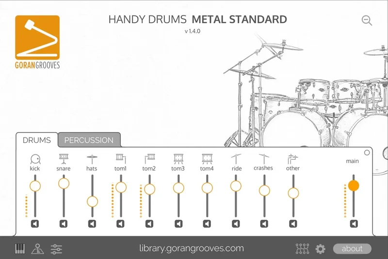 GoranGrooves - Handy Drums METAL STANDARD interface