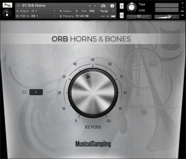 Musical Sampling Orb Horns & Bones interface