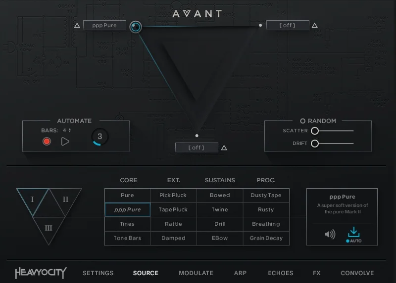 Heavyocity Avant: Modern Keys interface