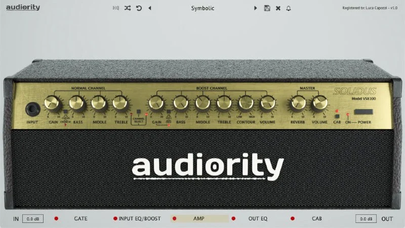 Audiority Solidus VS8100 interface