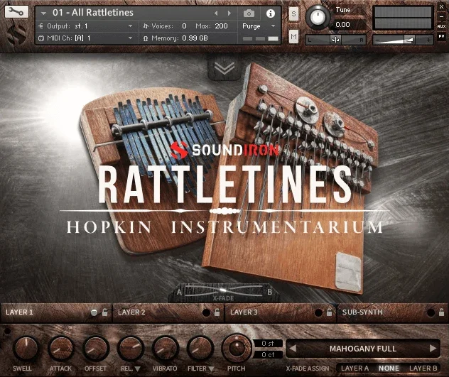 Soundiron Hopkin Instrumentarium: Rattletines interface