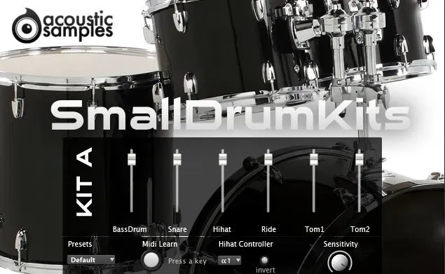 Acousticsamples SmallDrumKits interface