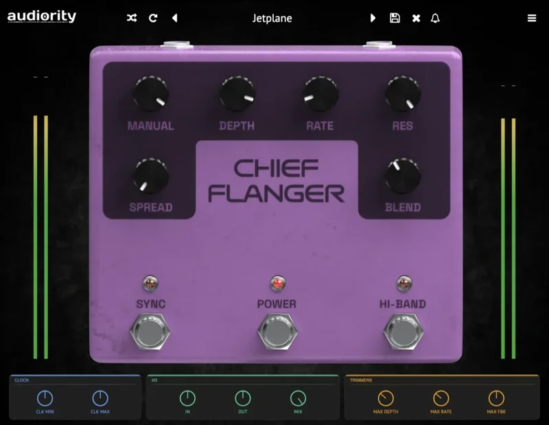 Audiority Chief Flanger interface