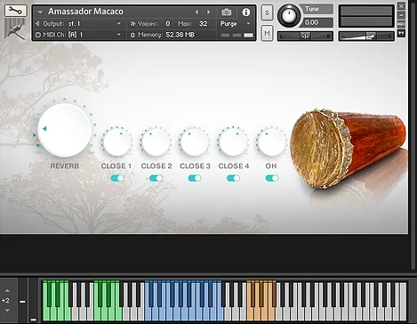 Sounds of the Earth AMA I Percussion Bundle interface