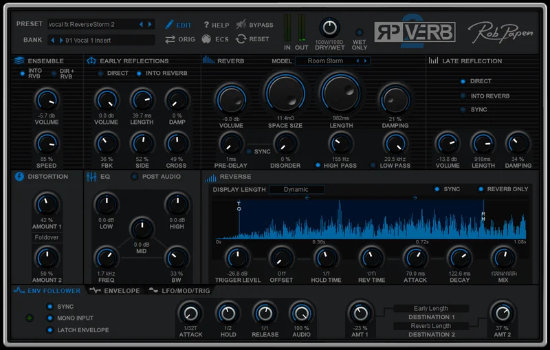 Rob Papen RP-VERB 2 interface