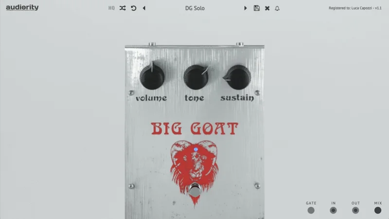 Audiority Big Goat interface
