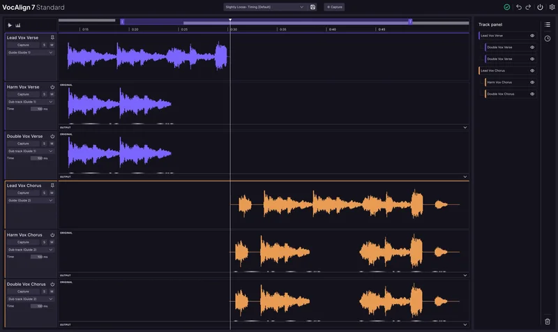 Synchro Arts VocALign Standard Crossgrade interface