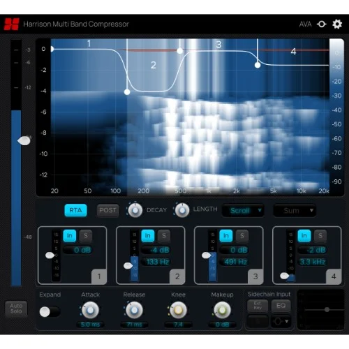 Harrison Consoles Multi Band Compressor interface
