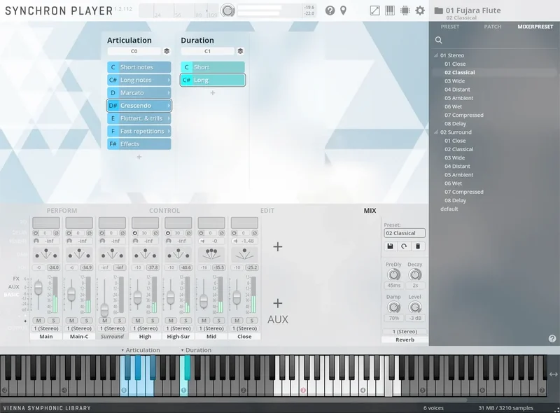 VSL Free Instruments Fujara Flute interface