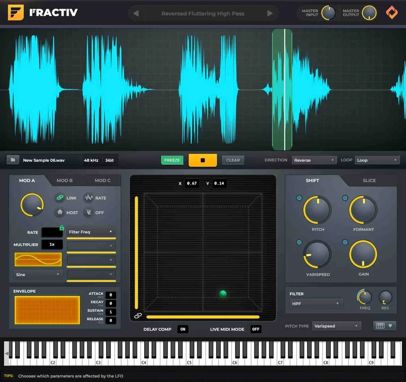 Sync Audio Fractiv interface