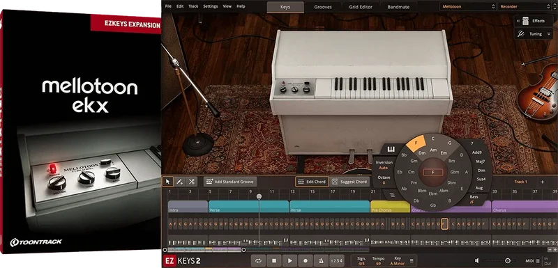 Toontrack EKX Mellotoon interface