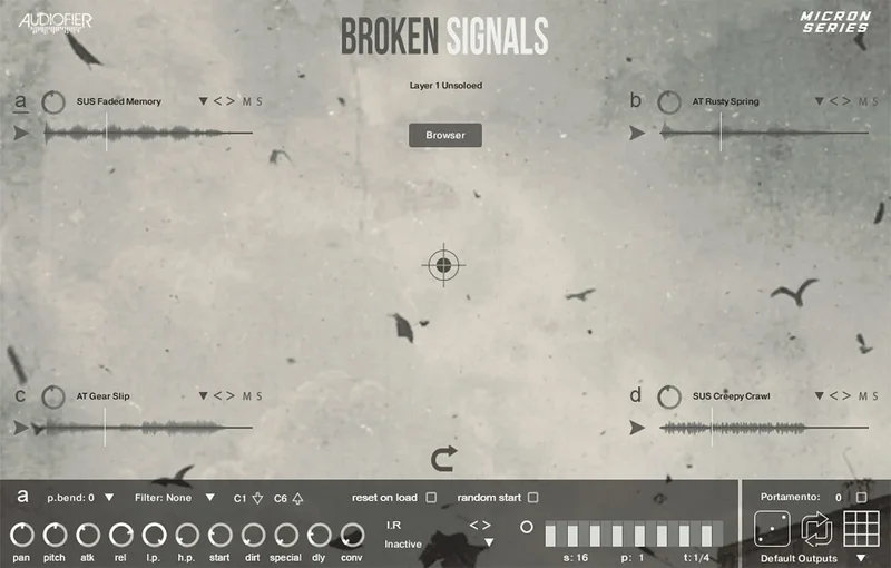 Audiofier Micron Broken Signals interface
