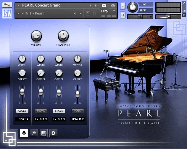 Impact Soundworks Pearl Concert Grand interface