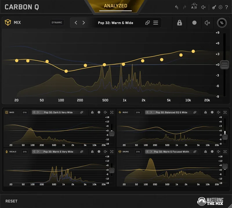Mastering The Mix CARBON Q interface