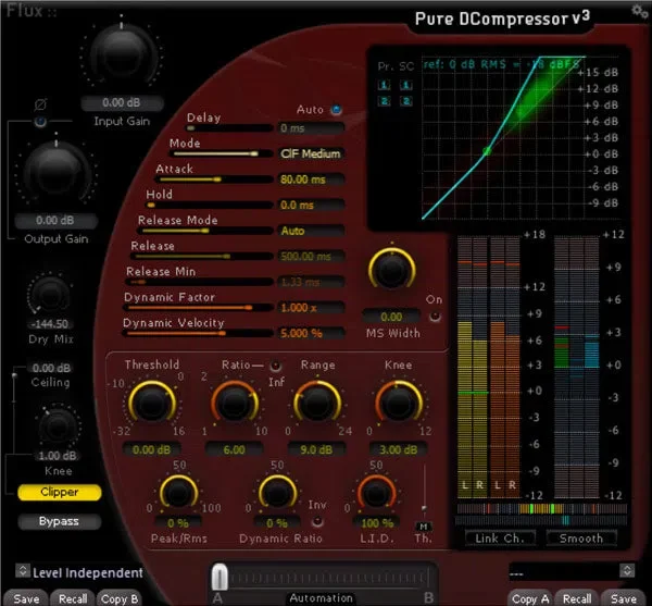 Flux Pure DCompressor v3 interface